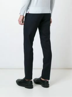 Thom Browne Low Rise Skinny Side Tab Trouser In 2 Ply Fresco