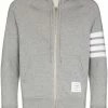 Thom Browne Engineered 4-Bar Zip-Up Jersey Hoodie