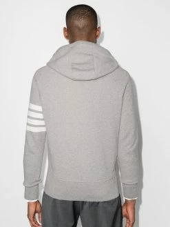 Thom Browne Engineered 4-Bar Zip-Up Jersey Hoodie