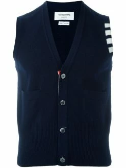 Thom Browne sleeveless buttoned cardigan