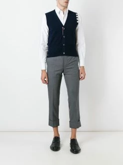 Thom Browne sleeveless buttoned cardigan