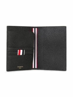 Thom Browne Passport Holder In Pebble Grain
