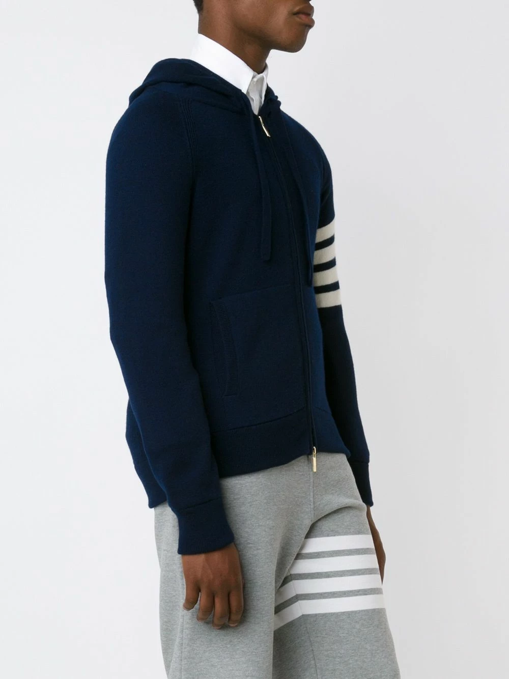 Thom Browne Knitted zip hoodie hoodies of men 3 Thom Browne knitted zip hoodie