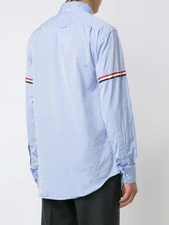 Thom Browne striped-detail long-sleeved shirt