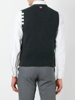 Thom Browne 4-Bar Cashmere Cardigan Vest