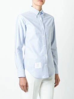 Thom Browne Classic Long Sleeve Button Down Shirt In Blue Oxford