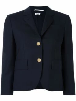 Thom Browne Classic Single Breasted Sport Coat In Navy 2-Ply Wool Fresco