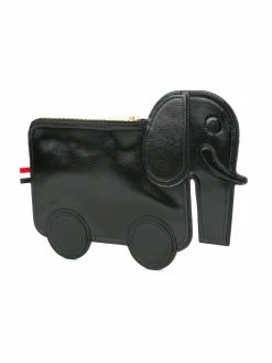 Thom Browne Elephant Clutch In Black Calf Leather