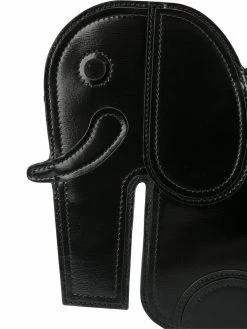 Thom Browne Elephant Clutch In Black Calf Leather