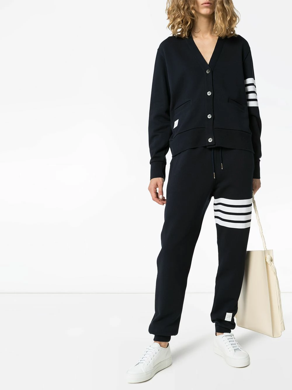 Thom Browne 4 bar classic cotton sweatpants of women 2 Thom Browne 4-bar classic cotton sweatpants
