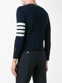 Thom Browne 4 Bar Short Cashmere Pullover knitted sweaters of men 8 Thom Browne 4-Bar Short Cashmere Pullover