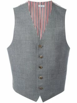 Thom Browne striped lateral waistcoat