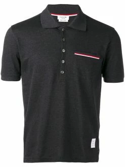 Thom Browne Rwb Pocket Trim Piqué Polo