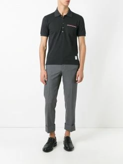 Thom Browne Rwb Pocket Trim Piqué Polo