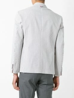 Thom Browne Single Breasted Sport Coat With Half Lining In Seersucker
