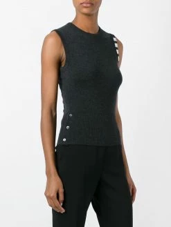 Thom Browne Cashmere stripe detail top knitted tops of women 7 Thom Browne cashmere stripe detail top