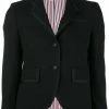 Thom Browne Classic Single Breasted Sport Coat With Grosgrain Tipping In 2 Ply Fresco