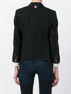 Thom Browne Classic Single Breasted Sport Coat With Grosgrain Tipping In 2 Ply Fresco