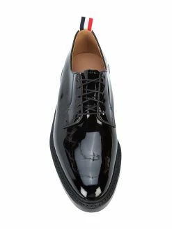 Thom Browne Classic Blucher In Black Patent Leather