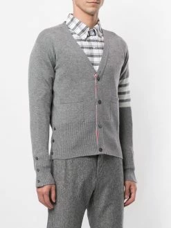 Thom Browne 4-Bar V-neck cashmere cardigan