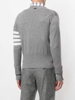 Thom Browne 4-Bar V-neck cashmere cardigan