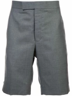 Thom Browne Classic Backstrap Short In Medium Grey Super 120's Twill