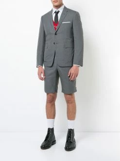Thom Browne Classic Backstrap Short In Medium Grey Super 120's Twill