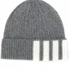 Thom Browne 4-Bar stripe cashmere rib beanie