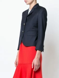 Thom Browne Single Breasted Sport Coat In Blue Wool Twill