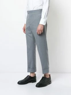 Thom Browne Classic Backstrap Trouser With Red, White And Blue Selvedge In School Uniform Twill