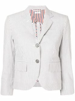 Thom Browne vertical-stripe single-breasted blazer