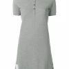 Thom Browne Striped Cotton Pique Polo Dress
