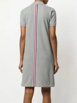Thom Browne Striped Cotton Pique Polo Dress