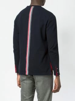 Thom Browne Center-Back Stripe Relaxed Piqué Tee
