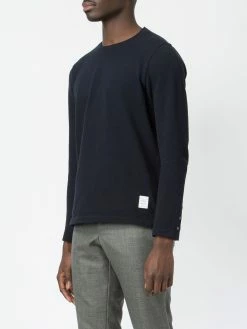 Thom Browne Center-Back Stripe Relaxed Piqué Tee