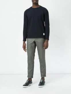 Thom Browne Center-Back Stripe Relaxed Piqué Tee