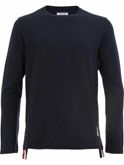 Thom Browne Center-Back Stripe Relaxed Piqué Tee