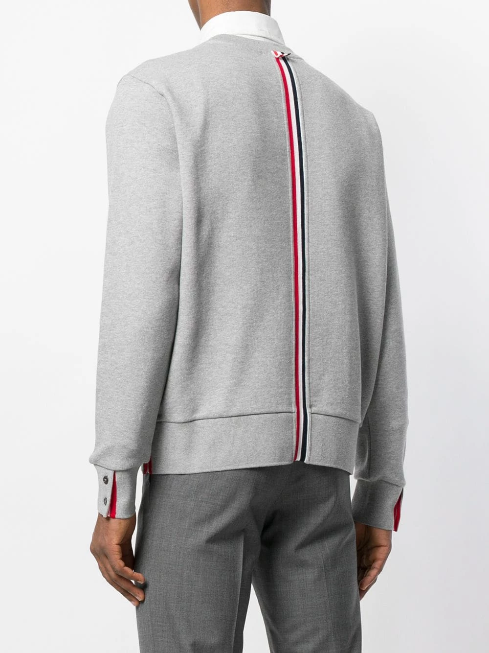 Thom Browne Center Back Stripe Jersey Pullover sweatshirts of men 4 Thom Browne Center-Back Stripe Jersey Pullover