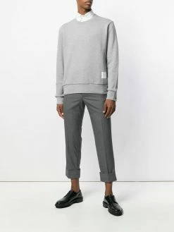 Thom Browne Center-Back Stripe Jersey Pullover