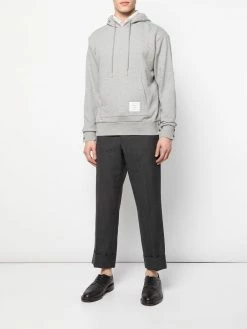 Thom Browne Center-Back Stripe Jersey Hoodie