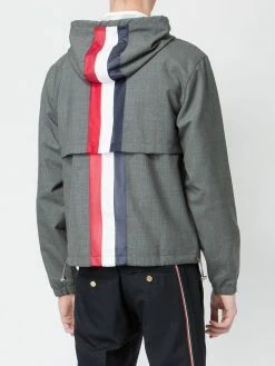 Thom Browne tri-coloured stripe hooded jacket