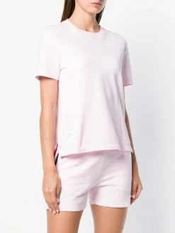 Thom Browne Relaxed Fit Short Sleeve Tee With Red, White And Blue Stripe In Classic Pique t-shirts & jersey shirts of women 7 Thom Browne Relaxed Fit Short Sleeve Tee With Red, White And Blue Stripe In Classic Pique