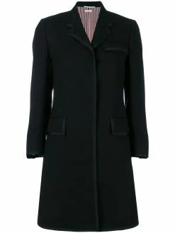 Thom Browne grosgrain tipping Chesterfield coat