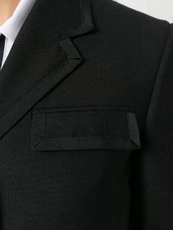 Thom Browne Grosgrain tipping Chesterfield coat single breasted coats of women 9 Thom Browne grosgrain tipping Chesterfield coat