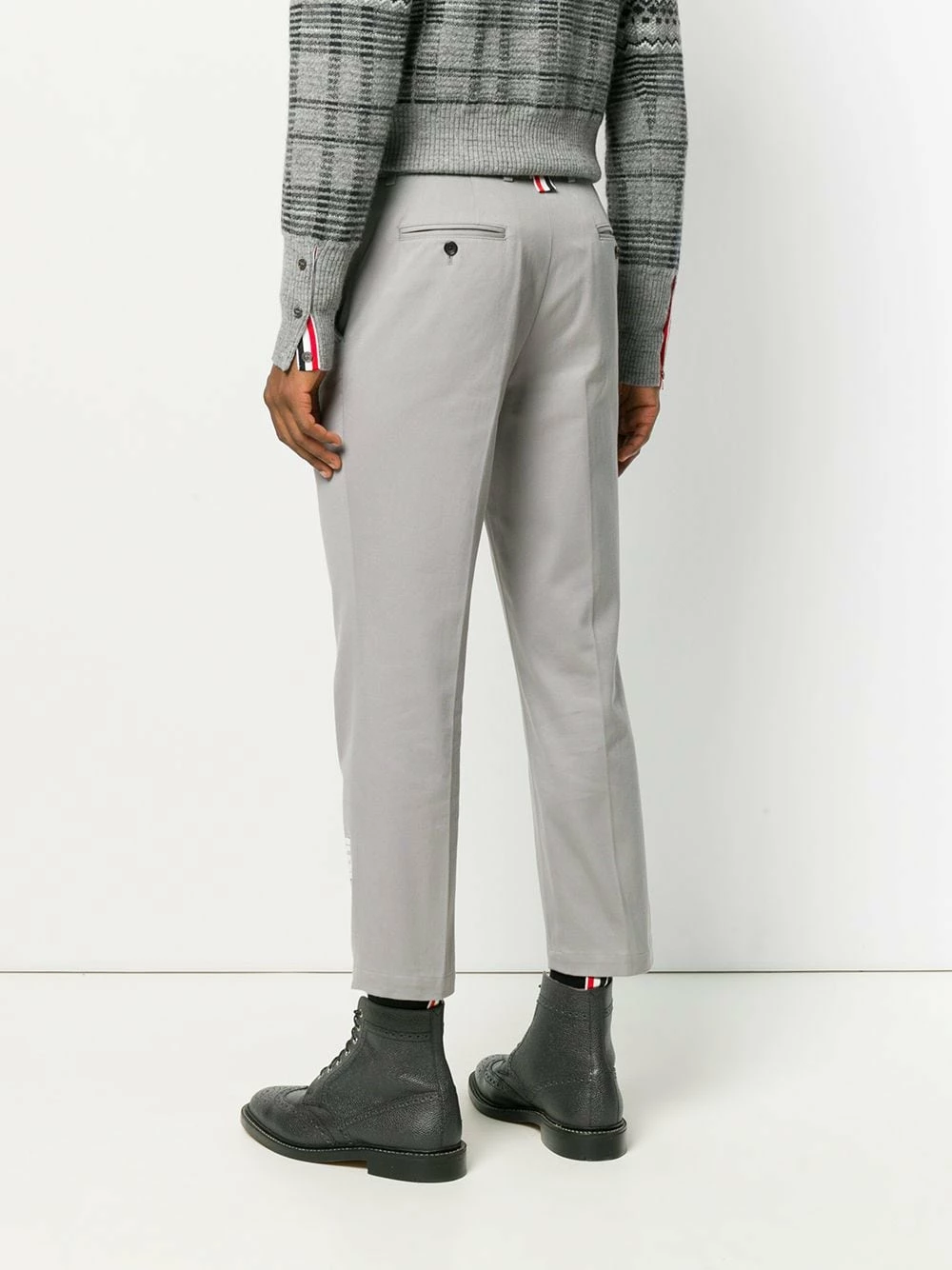 Thom Browne Unconstructed Cotton Twill Chino Trouser chinos of men 4 Thom Browne Unconstructed Cotton Twill Chino Trouser