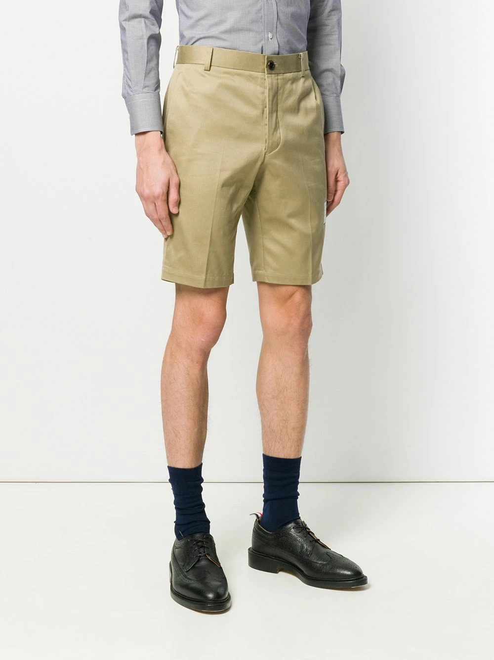 Thom Browne Cotton Twill Unconstructed Chino Shorts khaki shorts of men 3 Thom Browne Cotton Twill Unconstructed Chino Shorts