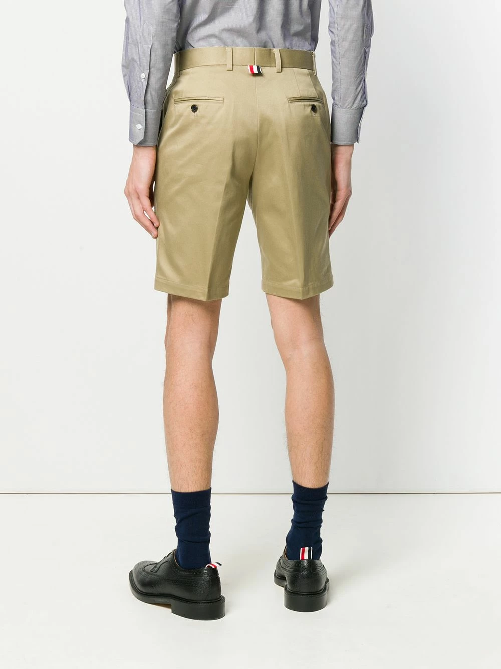 Thom Browne Cotton Twill Unconstructed Chino Shorts khaki shorts of men 4 Thom Browne Cotton Twill Unconstructed Chino Shorts