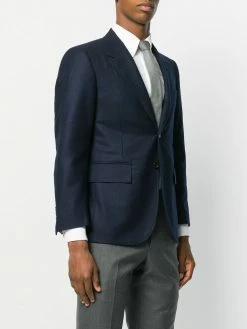 Thom Browne Wide Lapel Solid Wool Sport Coat