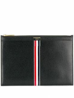 Thom Browne vertical Intarsia stripe small tablet holder