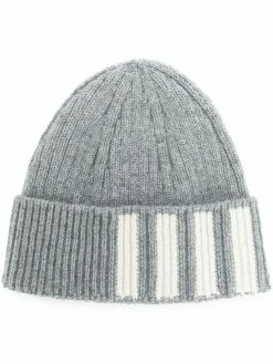 Thom Browne 4-Bar ribbed beanie